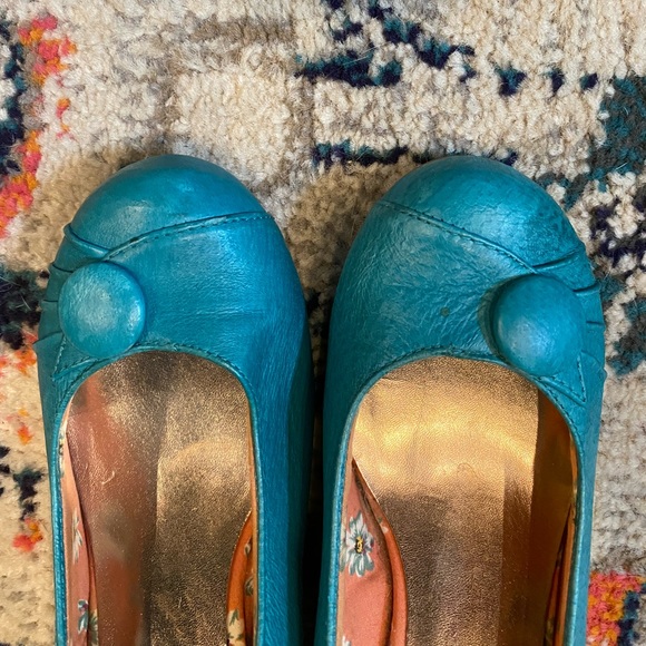 Seychelles Blue Wedges - Picture 3 of 7